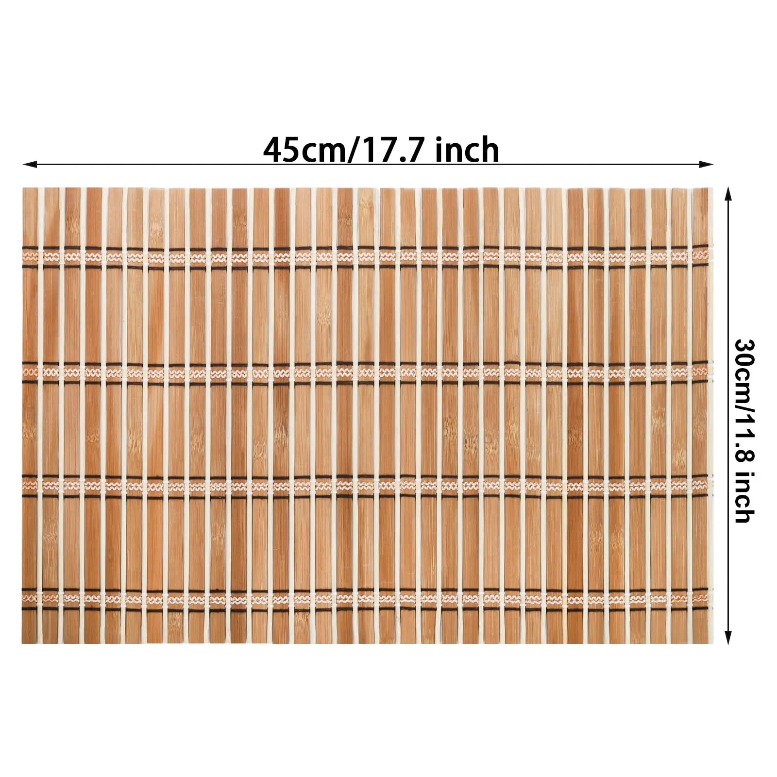 Natural Bamboo Placemats Set of 4 | Anti-Slip & Heat-Resistant | 30×45cm | ILVISEST