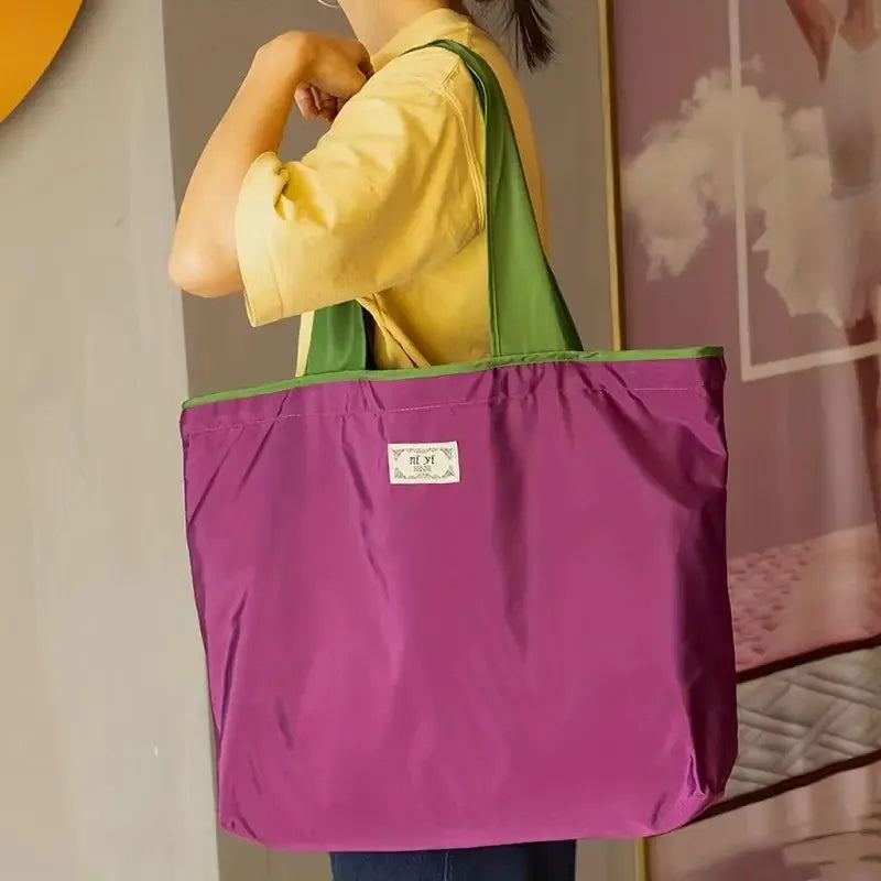 Foldable Reusable Shopping Bag – Large Nylon Tote