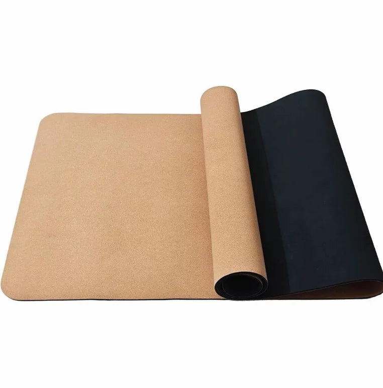 5 mm Natural Rubber Yoga Mat with Carry Strap for Yoga and Pilates