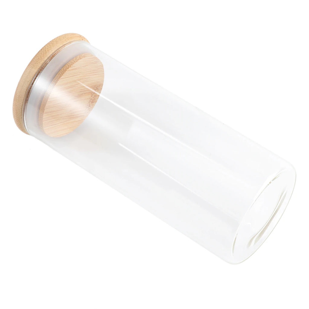 Airtight Glass Storage Jar with Bamboo Lid | Tea, Coffee, Spices & More