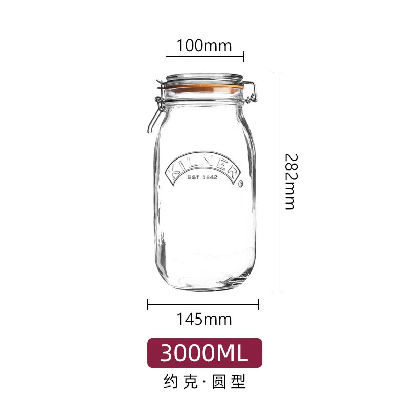 Kilner Airtight Glass Preservation Jars | Round & Square | Multiple Sizes