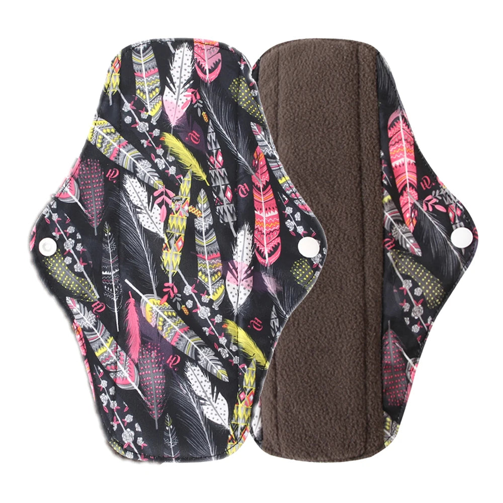 Reusable Bamboo Charcoal Cloth Menstrual Pads | S / M / L | Multiple Colours
