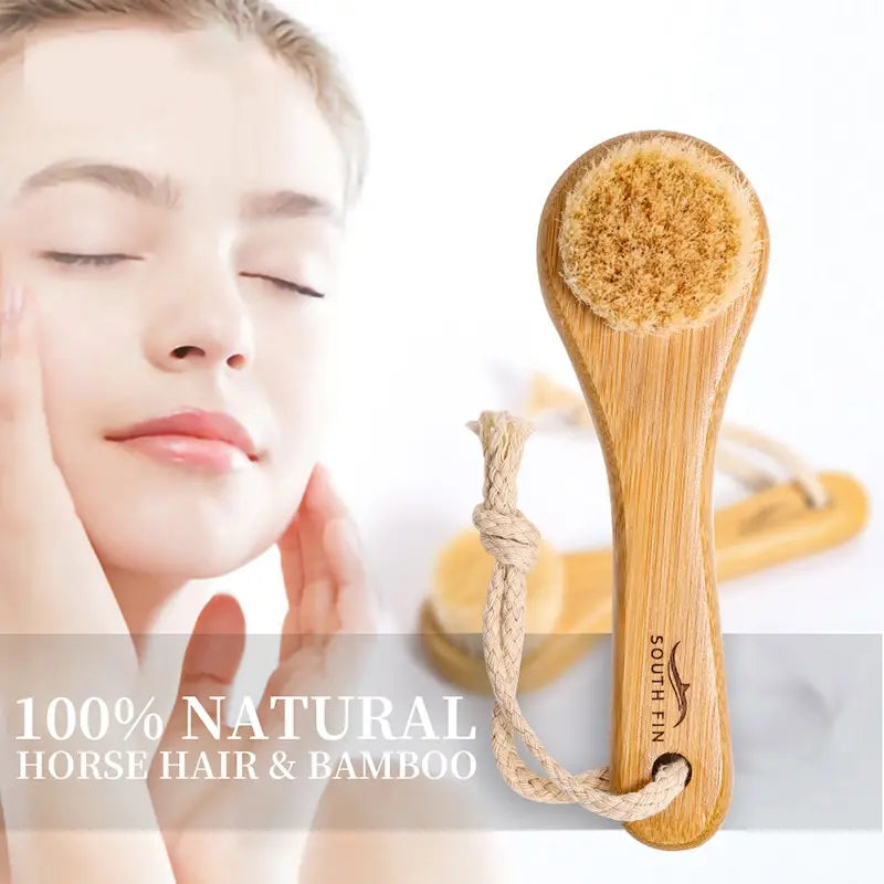 JETTING Bamboo & Horsehair Facial Cleansing Brush – Deep Pore Cleanse & Exfoliate