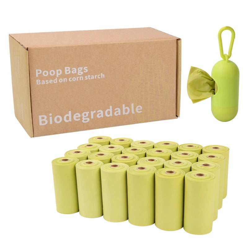 Biodegradable Compostable Pet Poop Bags – Corn Starch, PLA & PBAT | 1 to 24 Rolls