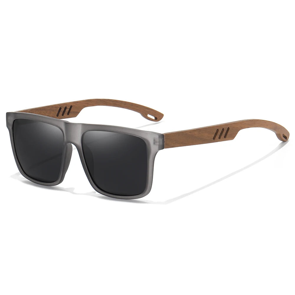 Bamboo Wood Polarized Driving Sunglasses – UV400 Pilot Style