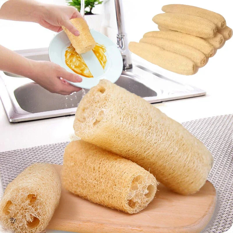 Natural Loofah Bath Sponge with Rope Options