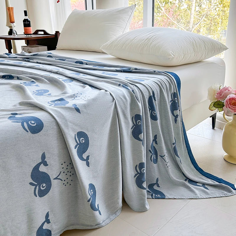 Bamboo Throw Blanket – Lightweight & Breathable | 3 Sizes | 9 Patterns