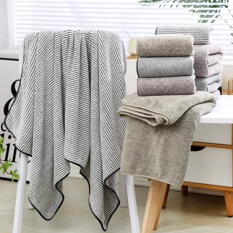 Bamboo Fiber Bath Towel – Soft, Absorbent & Eco-Friendly | Available in 2 Sizes