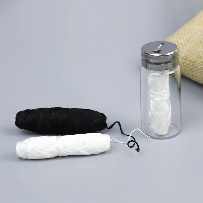 Mint Dental Floss in Glass Bottle – 30m Bamboo Charcoal & Corn Fibre