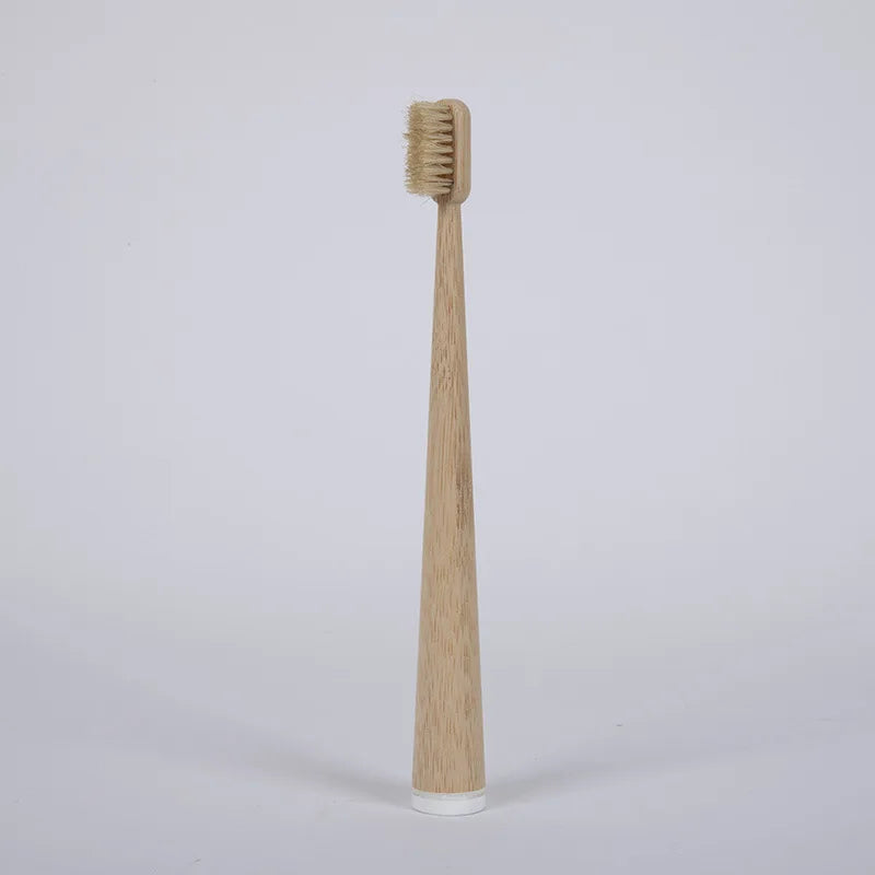 10-Pack Boar Bristle Bamboo Toothbrushes — Medium Bristle, Plastic-Free