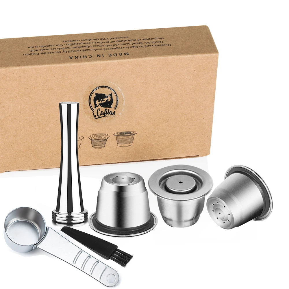Reusable Stainless Steel Coffee Capsule — Compatible with Nespresso Machines