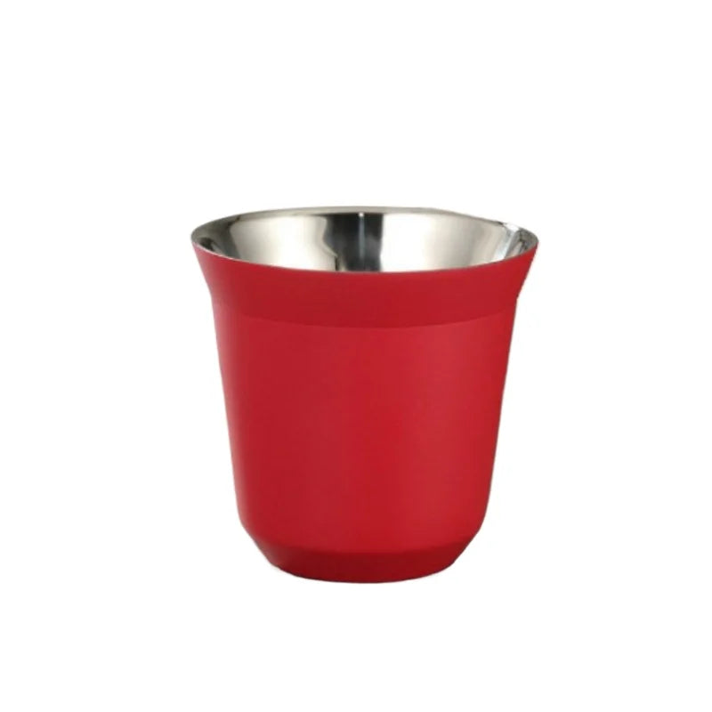 Double-Wall Stainless Steel Espresso Cup – 80ml Insulated Capsule Cup