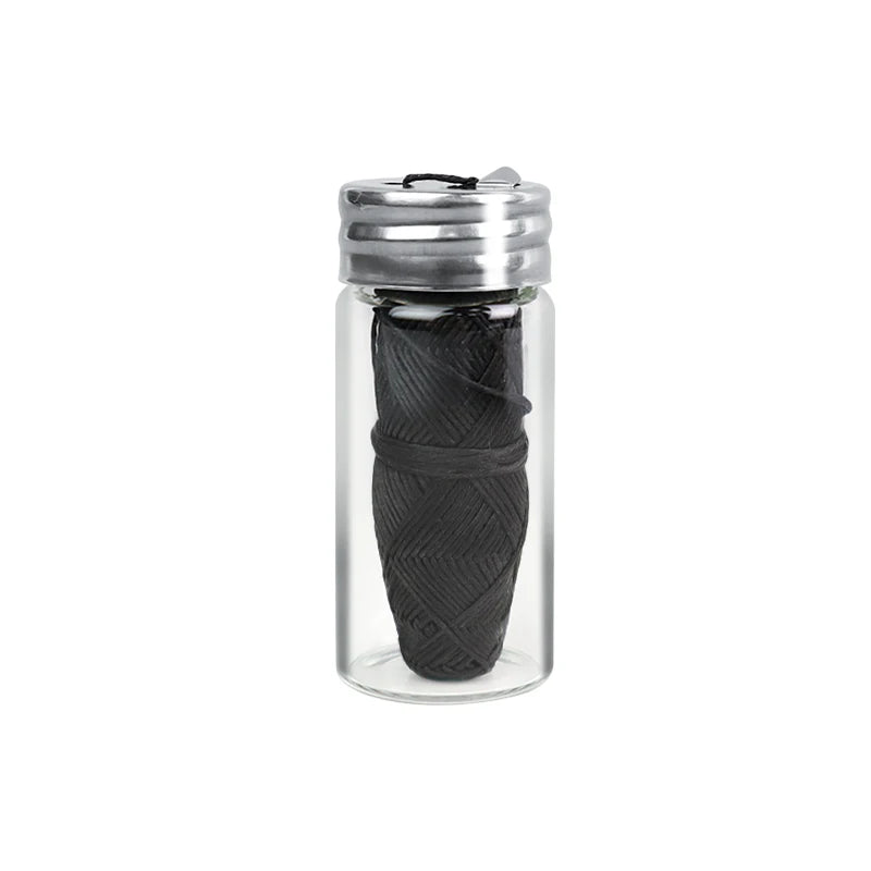 Mint Dental Floss in Glass Bottle – 30m Bamboo Charcoal & Corn Fibre