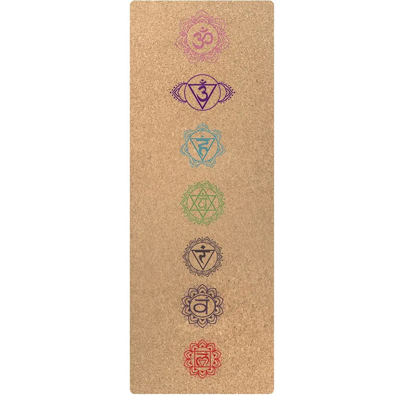 Foldable Cork and Rubber Yoga Mat, 183 × 61 cm