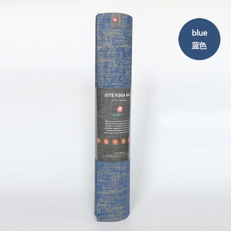 Jute-Top Yoga Mat, 5 mm, 183 x 61 cm, Multiple Colours