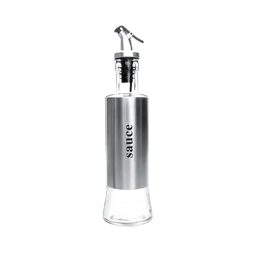 Stainless Steel Oil & Vinegar Dispenser Bottle — No-Drip Sauce Pourer