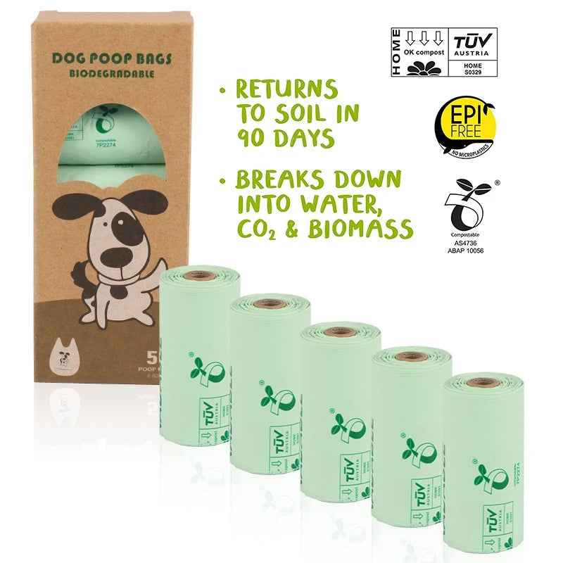 Corn Starch Pet Waste Bags, 2–10 Roll Options