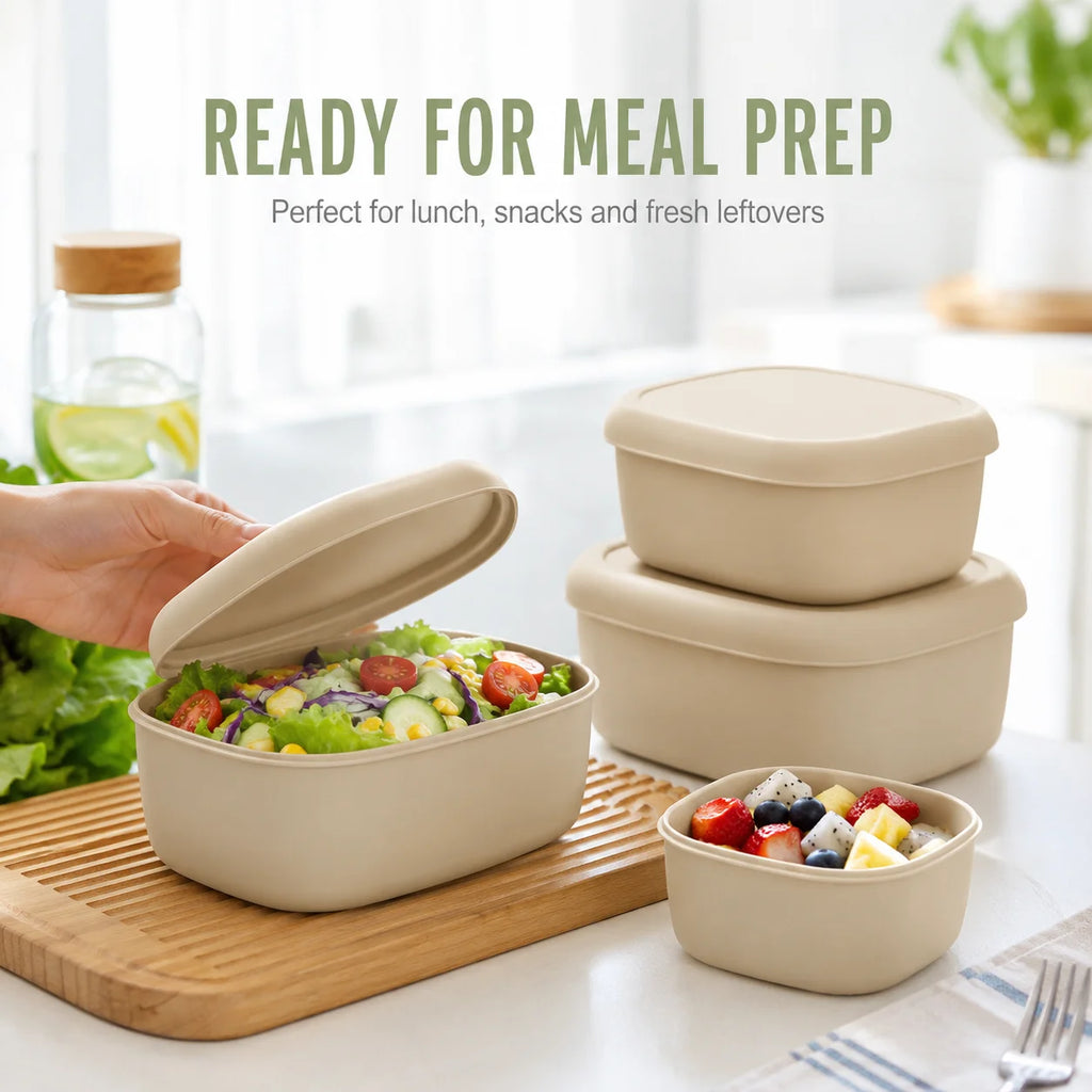 Nesting Silicone Food Containers, Set of 3