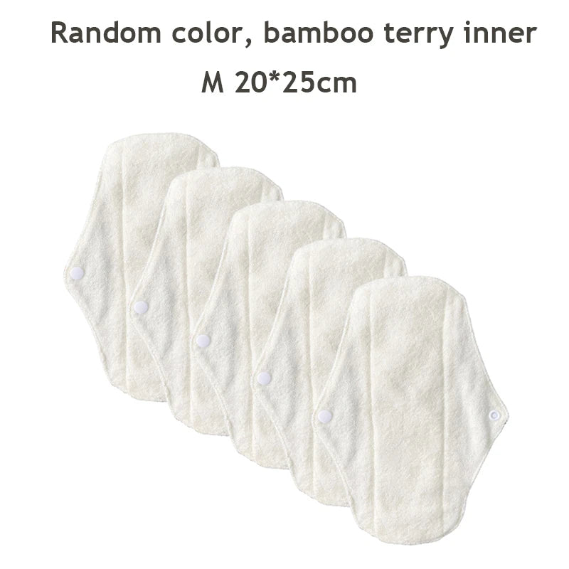 Reusable Menstrual Pads 5-Pack — S, M & L for Day & Night | DHCLOTHBABY
