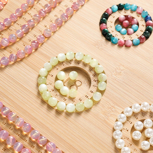 Bamboo Bead Board for Jewelry Making - Eco-Friendly Beading Design Tray & Organizer