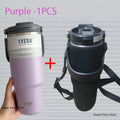 TYESO Insulated Tumbler with Straw & Handle – 600ml to 1200ml | Hot & Cold Flask