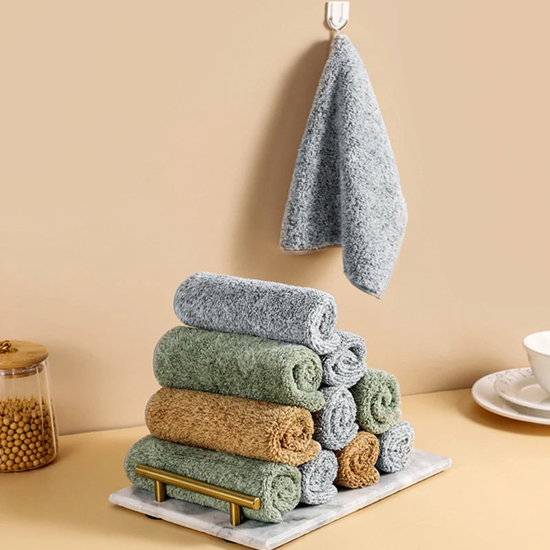 Bamboo Charcoal Microfibre Cleaning Cloth – Antibacterial Kitchen & Home Wipe