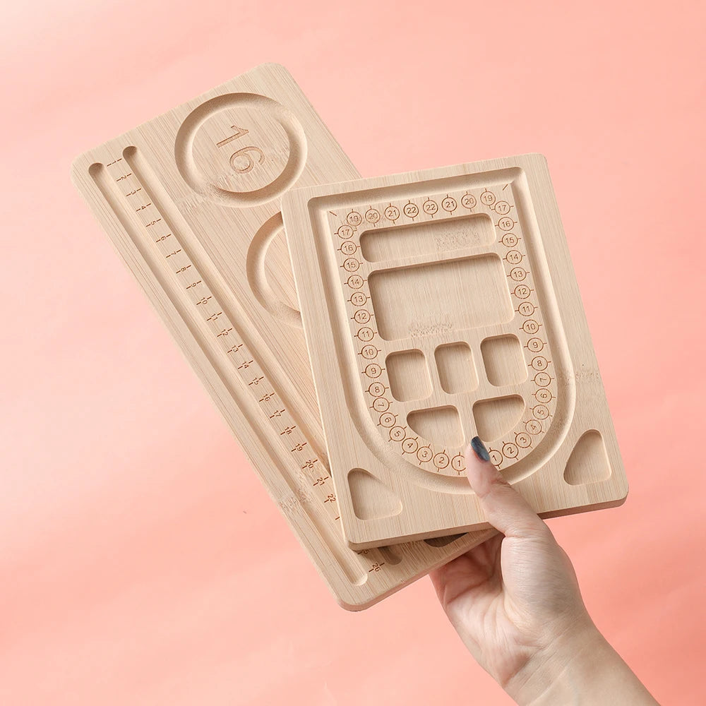 Bamboo Bead Board for Jewelry Making - Eco-Friendly Beading Design Tray & Organizer