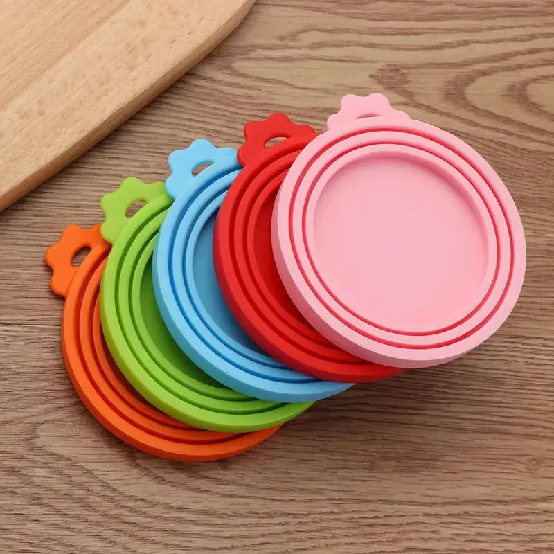 Reusable Silicone Can Lids - 3-Pack Food Tin Covers for Cans & Pet Food