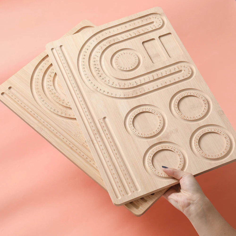 Bamboo Bead Board for Jewelry Making - Eco-Friendly Beading Design Tray & Organizer