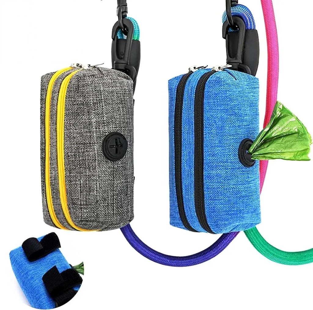 Dog Waste Bag Dispenser with Two Pockets