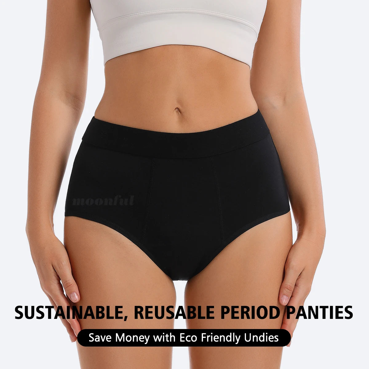 High-Waist Period Underwear – Heavy Flow, Bamboo Viscose & Cotton | 3-Pack, S–XXL