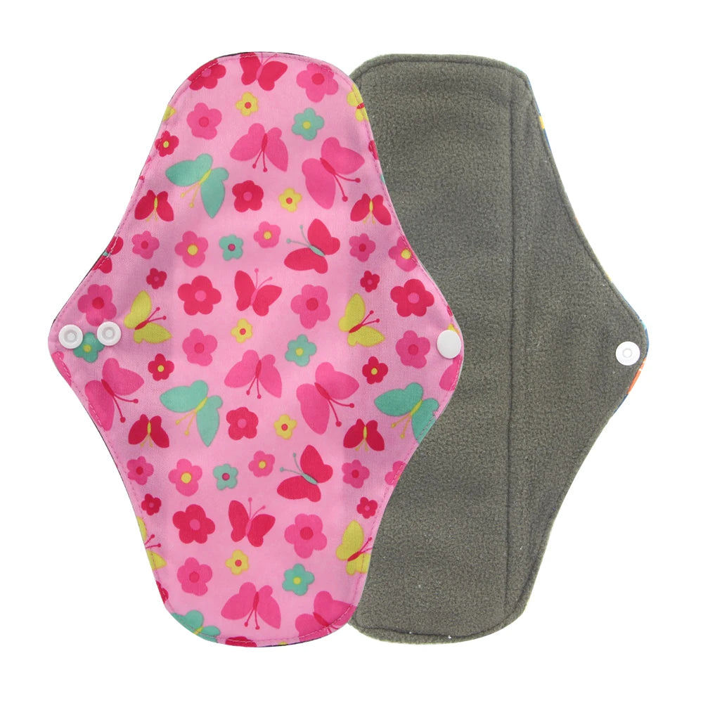 Reusable Bamboo Charcoal Cloth Menstrual Pads | S / M / L | Multiple Colours