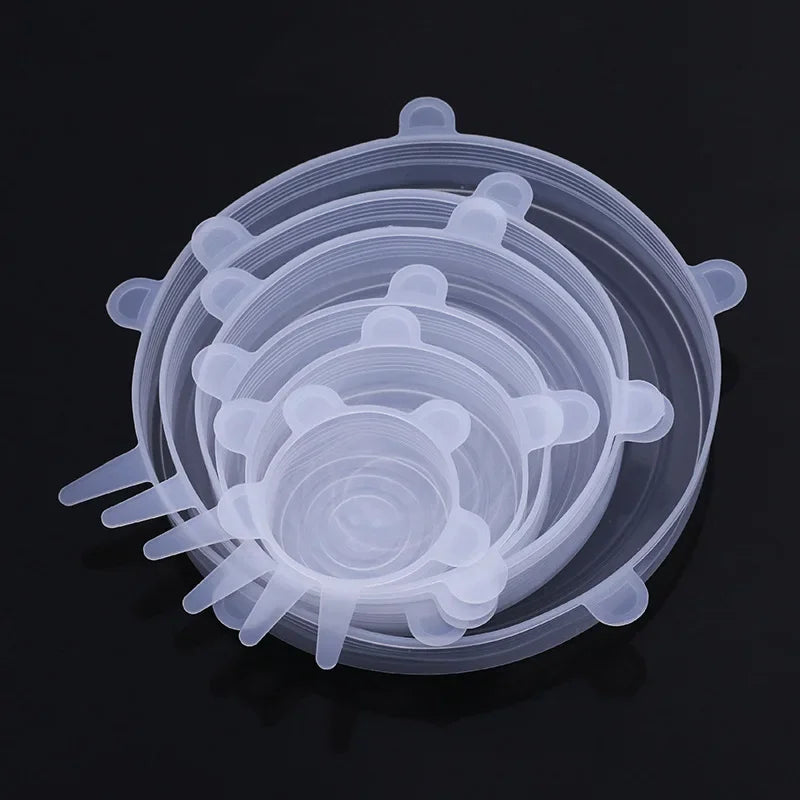 Silicone Stretch Lids - 6-Pack Reusable Food Storage Covers