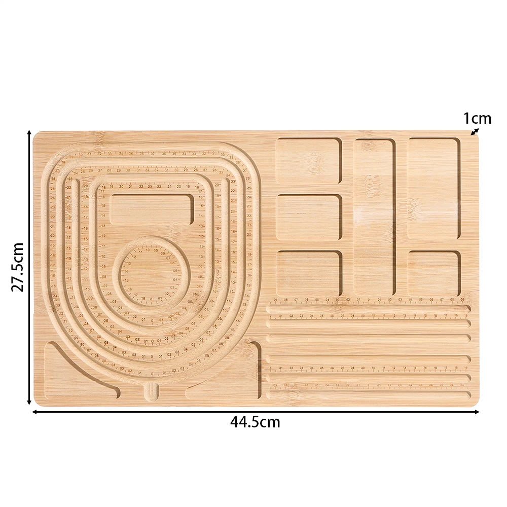 Bamboo Bead Board for Jewelry Making - Eco-Friendly Beading Design Tray & Organizer