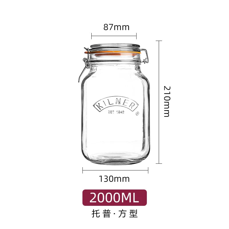 Kilner Airtight Glass Preservation Jars | Round & Square | Multiple Sizes