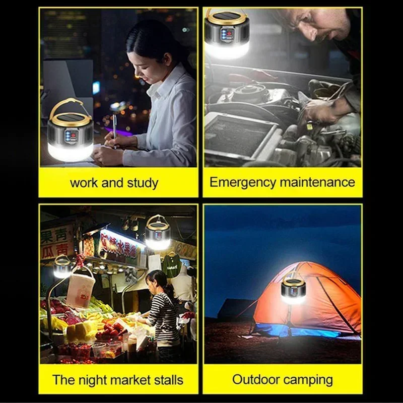 Solar Camping Lantern with Remote Control & SOS Mode | Waterproof