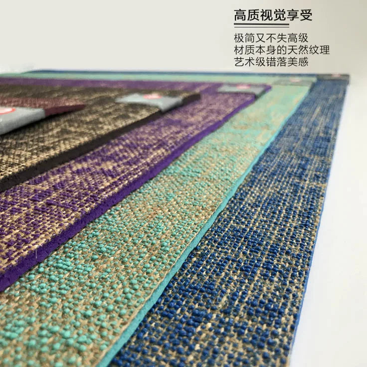 Jute-Top Yoga Mat, 5 mm, 183 x 61 cm, Multiple Colours