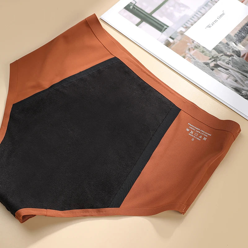 Seamless Mid-Rise Period Underwear – 4-Layer, Extended Gusset | Black & Brown, S–XXL