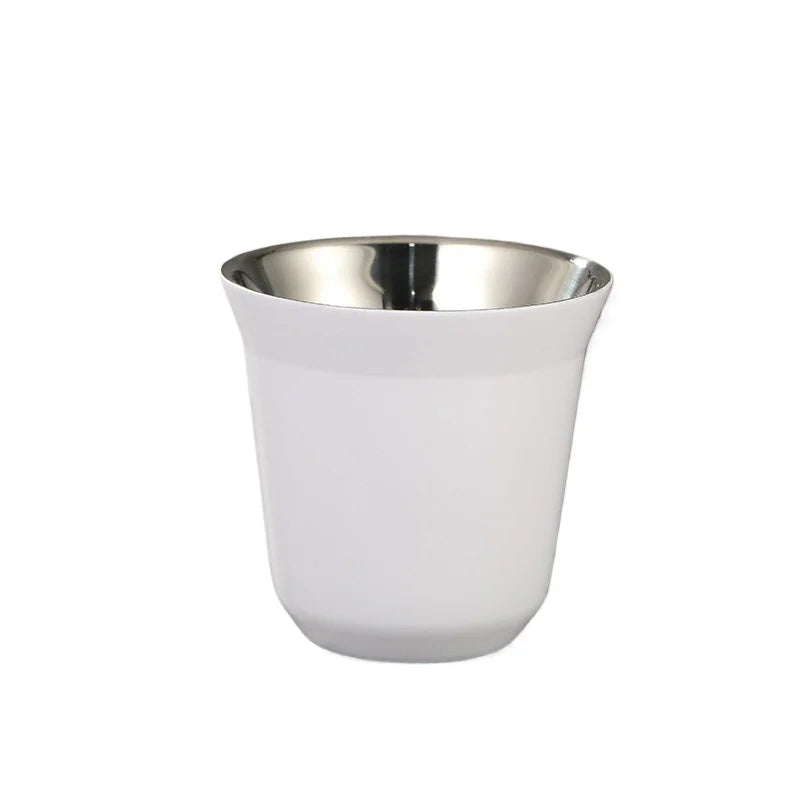 Double-Wall Stainless Steel Espresso Cup – 80ml Insulated Capsule Cup