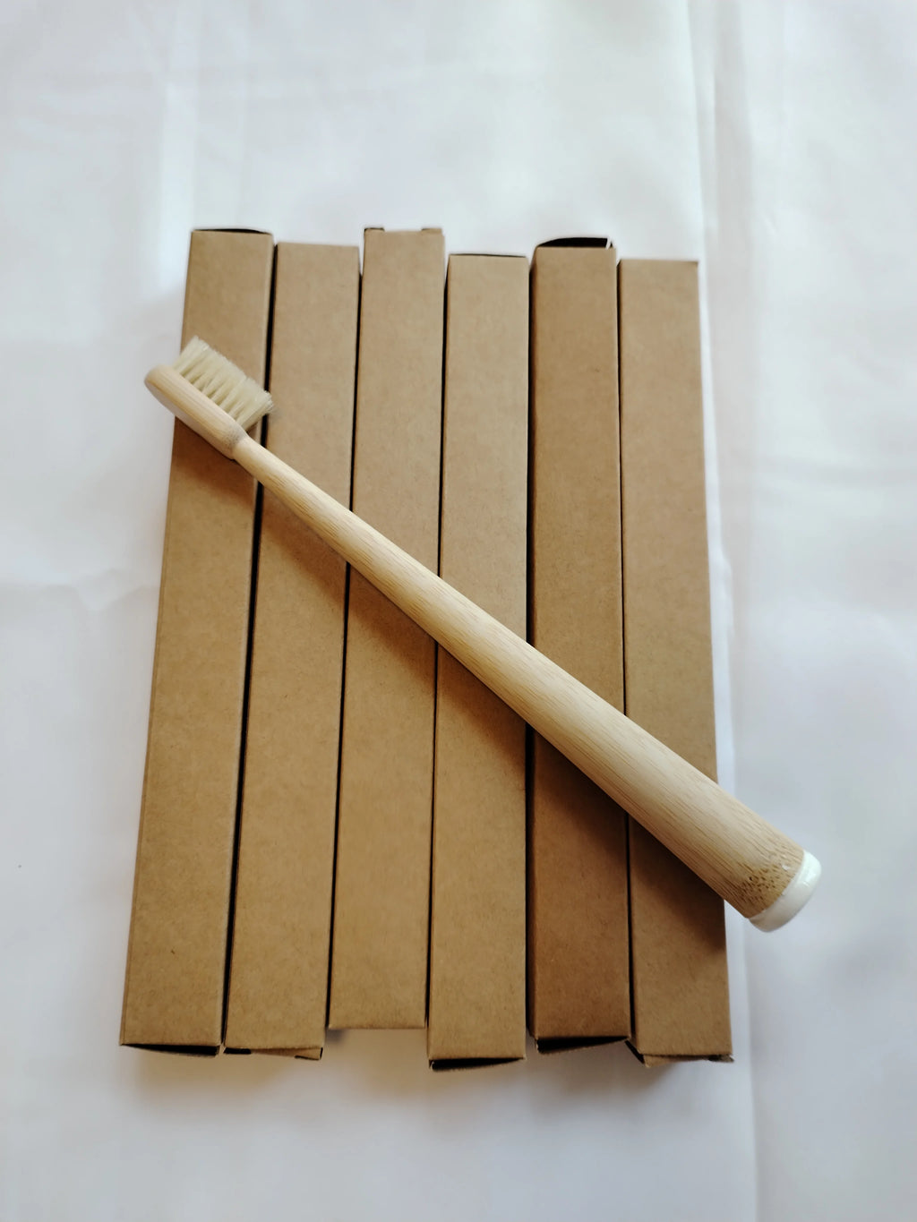 6-Pack Boar Bristle Bamboo Toothbrush