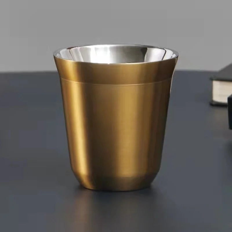 Double-Wall Stainless Steel Demitasse Cup – 80ml Insulated Espresso Cup | 7 Colours