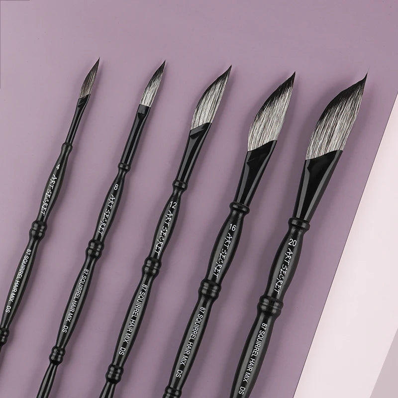 Artsecret 87DS Dagger Stripper Watercolour Brush | Bamboo Handle | Squirrel & Goat Hair | Sizes 4–20