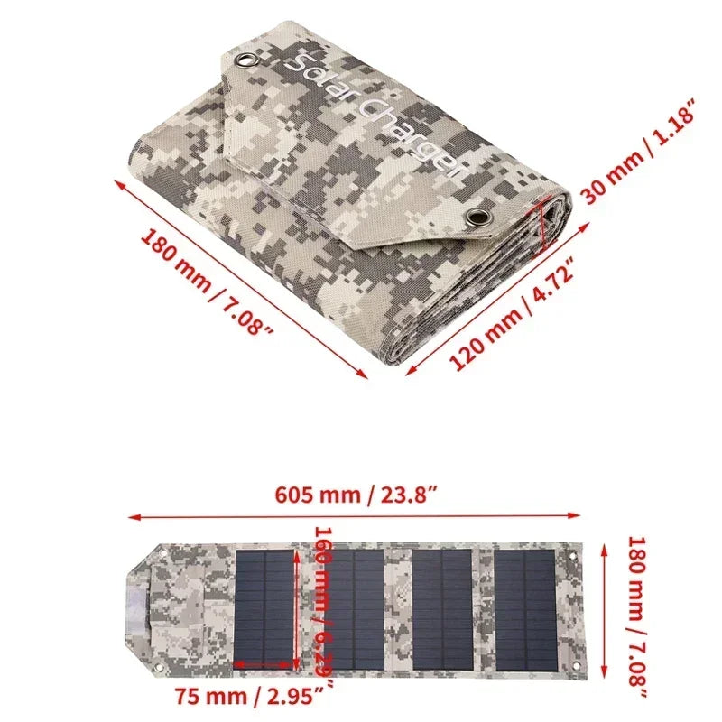 Foldable Solar Panel Charger 60W / 80W / 100W | USB 5V | luxuglow