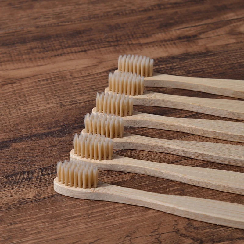 Kids Bamboo Toothbrushes | Soft Nylon Bristles | 10-Pack