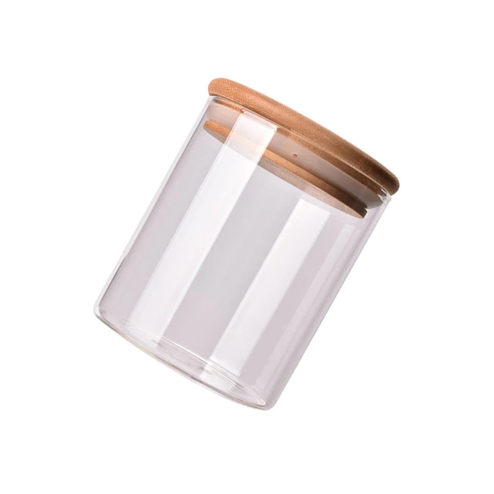 Airtight Glass Storage Jar with Bamboo Lid | Tea, Coffee, Spices & More