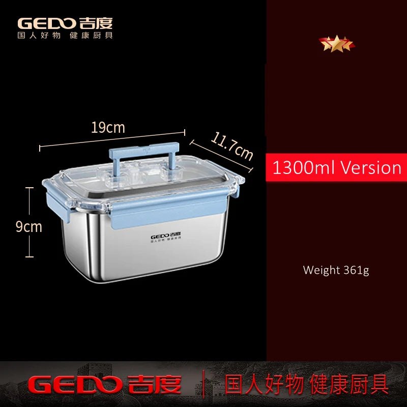 316L Stainless Steel Food Storage Container | LFGB Certified | 250ml–2900ml