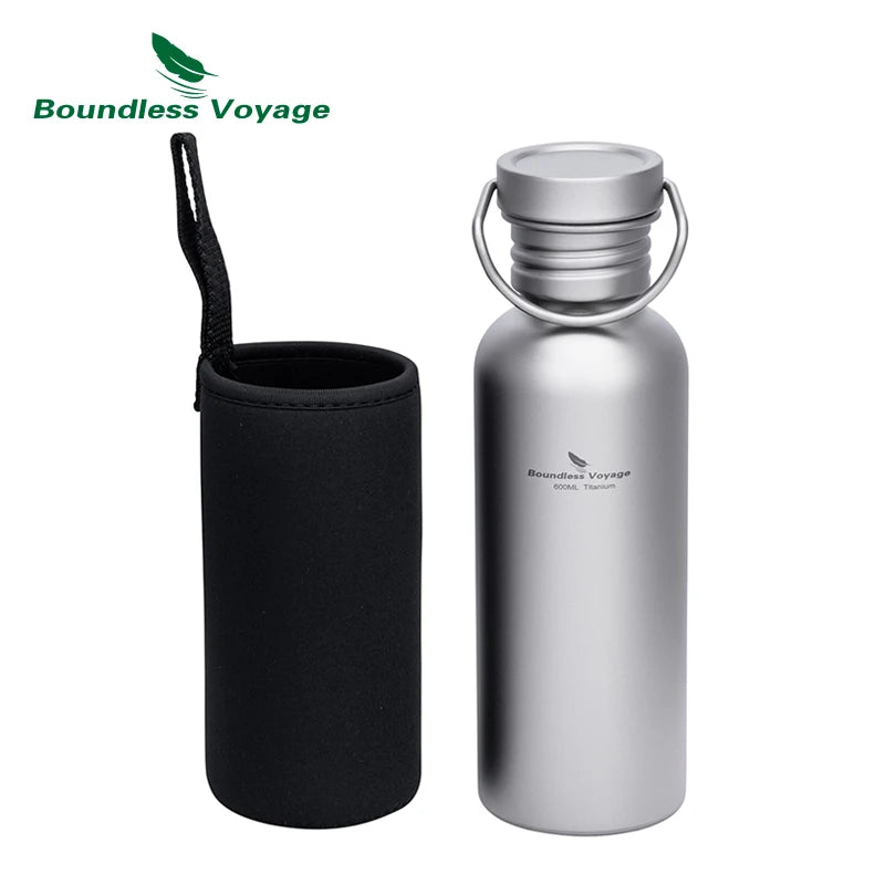 Boundless Voyage Wide-Mouth Titanium Water Bottle – 420ml, 600ml or 750ml