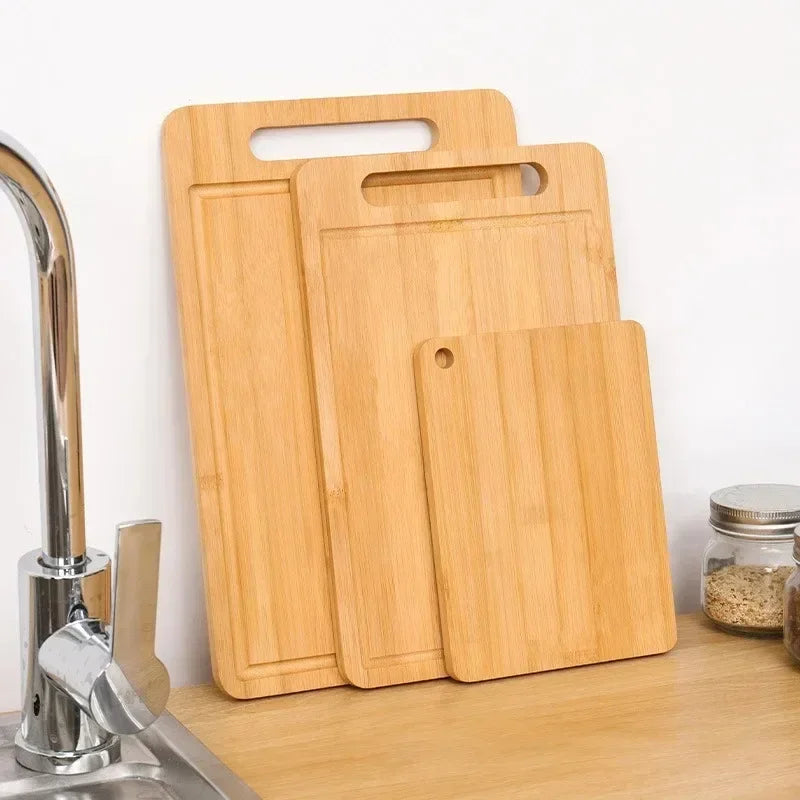 Double-Sided Bamboo Cutting Board – Thick, Eco-Friendly Kitchen Chopping Board | 2 Sizes