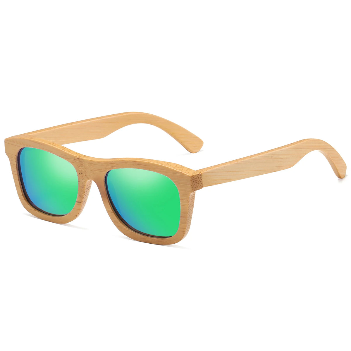 Vintage Carbonized Bamboo Sunglasses – Polarized UV400 Pilot Style