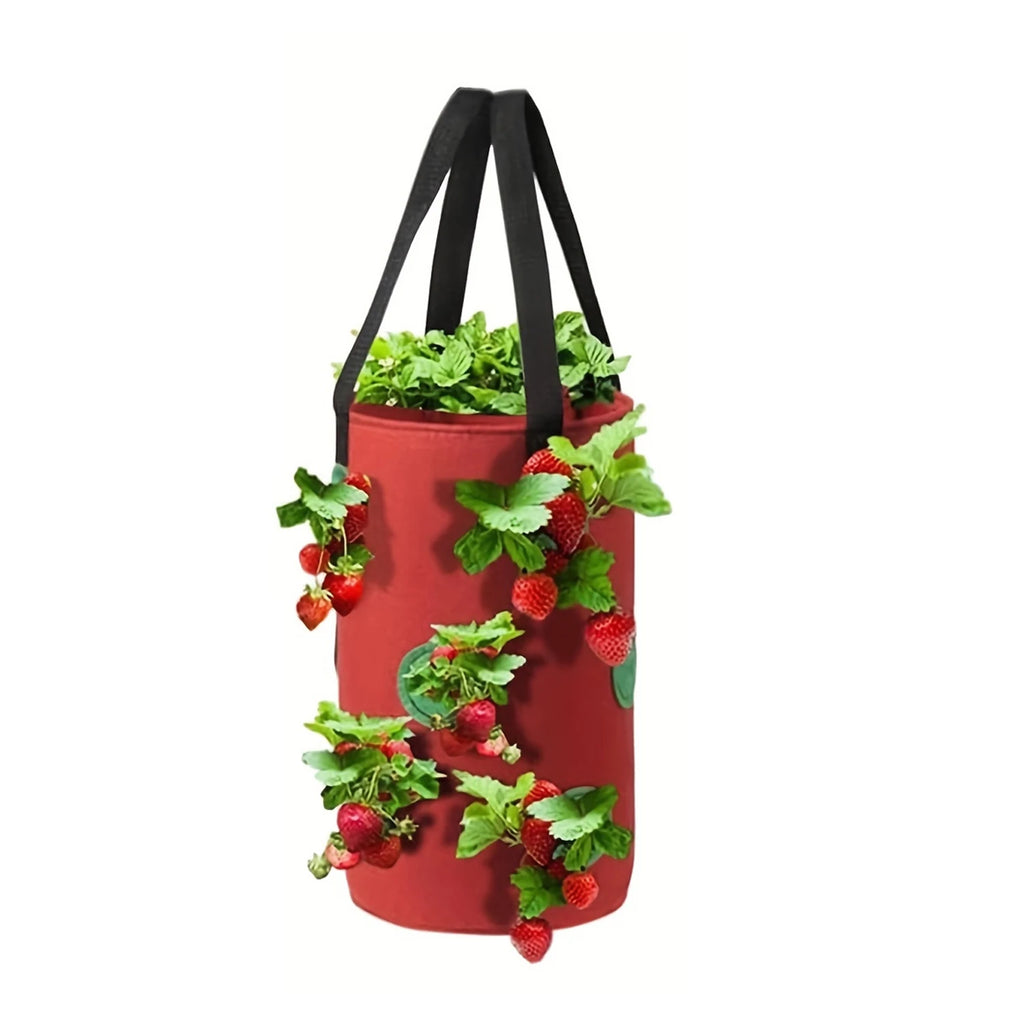 12-Pocket Vertical Hanging Grow Bag — Non-Woven Felt Planter